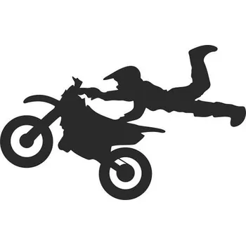 Samolepicí dekorace na vozidlo SI0110101H - motokros - 200 x 122 mm doleva