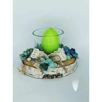 Svícen BRIMOON Svícen březová kůra modrý