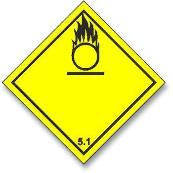 Tř. 5.2 - Látky podporující hoření - samolepka 100 x 100 mm