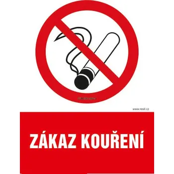Zákaz kouření - samolepka 200 x 280 mm