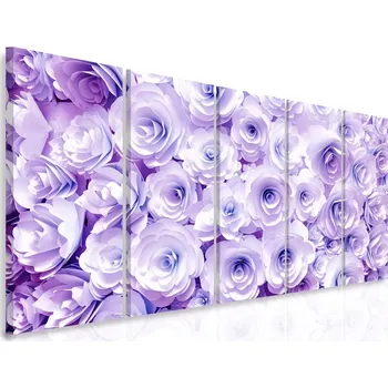 Obraz Malvis ® Vícedílný obraz - Záhon růží Velikost: 150x70 cm