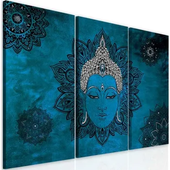 Malvis ® Obraz mandala modrý Buddha Velikost (šířka x výška): 90x60 cm