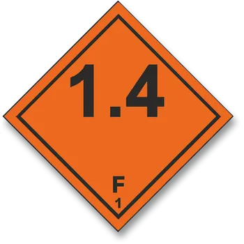 Značení ADR - 1.4F - Výbušné látky- samolepka 250 x 250 mm
