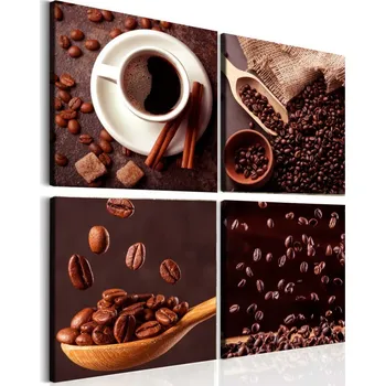 Obraz Malvis ® Čtyřdílný obraz Ranní káva Velikost (šířka x výška): čtyřdílný čtverec - 50x50 cm