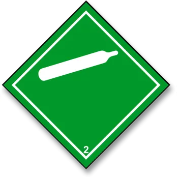 ADR2 - Hořlavé plyny - bílá lahev - samolepka 250 x 250 mm