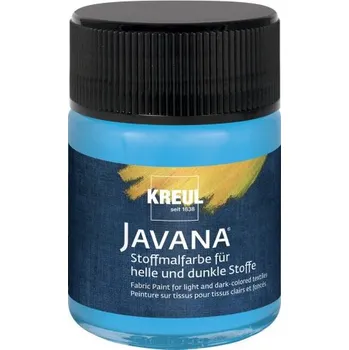 Speciální výtvarná barva Kreul Barva na světlý a tmavý textil JAVANA 50 ml SVĚTLÁ MODRÁ