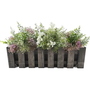 Obal na květináč AMADEA Dřevěný obal s truhlíkem tmavý, 62x21x18cm Český výrobek