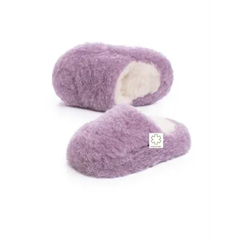 Dětská móda Dětské pantofle z ovčí vlny fialové 27-34, Barevné varianty Fialová, Velikosti 31-32 200-100-00289