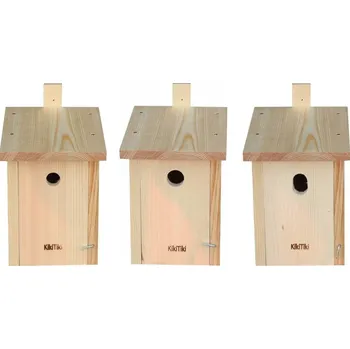 Hnízdní budka KikiTiki Sada stavebnic ptačích budek sýkorník 28 mm, 34 mm, 30 x 45 mm