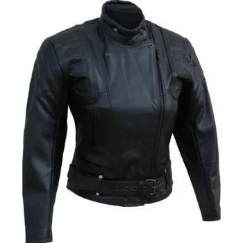 Moto bunda L&J Kožená bunda Pilot dámská černá S