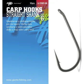 Rybářský háček Giants fishing Háček s očkem Straight Shank 10ks|vel.4