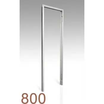 Zárubeň 800mm - skrytá zárubeň AKTIVE GLASS Průchozí výška: 210cm, Povrch: Hliník - ELOX, Orientace otevírání: Levá, Typ příčky: ZEĎ