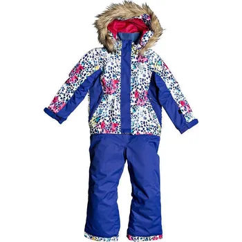 dívčí zimní kombinéza kombinéza Roxy Paradise Jumpsuit - WBN1/Bright White Leopold 2 roky