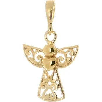 Přívěsek Stříbrný pozlacený přívěšek anděl STRZ0690F