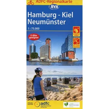 ADFC-Regionalkarte Hamburg/Neumünster/Kiel 1:75.000, reiß- und wetterfest, mit GPS-Tracks-Download
