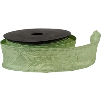 Stuha Stuha mačkaná 4 cm, 9,15 m, jarní. zeleň