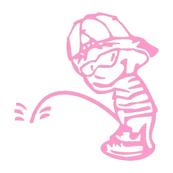 Samolepicí dekorace na vozidlo Boy čůrá levá (24 - světle růžová) SAMOLEPKA NA AUTO, NÁLEPKA, FÓLIE, POLEP, TUNING, VLASTNÍ TEXT, TISK, AUTOSAMOLEPKY.cz, POLEPY, OBRÁZEK, LOGO, 3D STICKERS