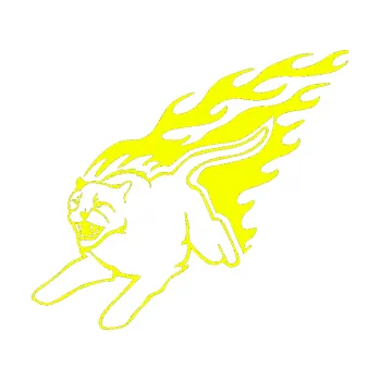Samolepicí dekorace na vozidlo Animal flames 096 levá puma (70 - Fluorescentní žlutá) SAMOLEPKA NA AUTO, NÁLEPKA, FÓLIE, POLEP, TUNING, VLASTNÍ TEXT, TISK, AUTOSAMOLEPKY.cz, POLEPY, OBRÁZEK, LOGO, 3D STICKERS