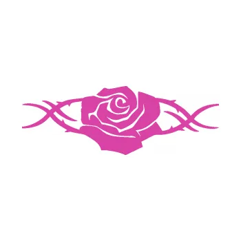 Samolepící dekorace Květina dekor 020 levá růže s trny (16 - růžová) SAMOLEPKA NA AUTO, NÁLEPKA, FÓLIE, POLEP, TUNING, VLASTNÍ TEXT, TISK, AUTOSAMOLEPKY.cz, POLEPY, OBRÁZEK, LOGO, 3D STICKERS