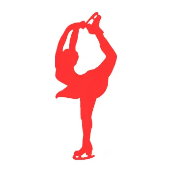 Polep vozidla SAMOLEPKA Krasobruslení 003 levá krasobruslařka (02 - světle červená) NA AUTO, NÁLEPKA, FÓLIE, POLEP, TUNING, VLASTNÍ TEXT, TISK, AUTOSAMOLEPKY.cz, POLEPY, OBRÁZEK, LOGO, SAMOLEPKY