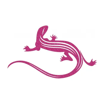 Samolepící dekorace Ještěrka 011 levá (90 - Ultra Metalic růžová) SAMOLEPKA NA AUTO, NÁLEPKA, FÓLIE, POLEP, TUNING, VLASTNÍ TEXT, TISK, AUTOSAMOLEPKY.cz, POLEPY, OBRÁZEK, LOGO, 3D STICKERS