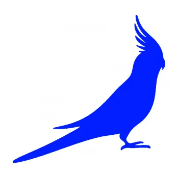 Samolepicí dekorace na vozidlo Papoušek 002 pravá (19 - modrá dynamic) SAMOLEPKA NA AUTO, NÁLEPKA, FÓLIE, POLEP, TUNING, VLASTNÍ TEXT, TISK, AUTOSAMOLEPKY.cz, POLEPY, OBRÁZEK, LOGO, 3D STICKERS