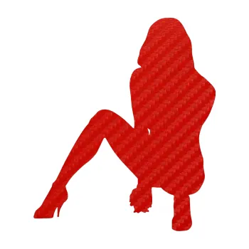 Polep vozidla Erotická žena 037 levá (53 - 3D karbon červený) SAMOLEPKA NA AUTO, NÁLEPKA, FÓLIE, POLEP, TUNING, VLASTNÍ TEXT, TISK, AUTOSAMOLEPKY.cz, POLEPY, OBRÁZEK, LOGO, 3D STICKERS