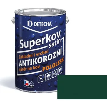 barva a nátěr na dřevo Detecha SUPERKOV SATIN 20kg zelený (mech) RAL 6005