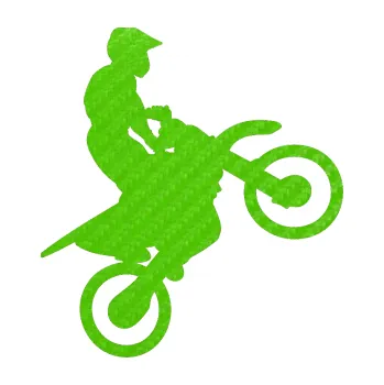 Samolepící dekorace SAMOLEPKA Motorka 024 pravá motokros (58 - 3D karbon zelený kawasaki) NA AUTO, NÁLEPKA, FÓLIE, POLEP, TUNING, VLASTNÍ TEXT, TISK, AUTOSAMOLEPKY.cz, POLEPY, OBRÁZEK, LOGO, SAMOLEPKY