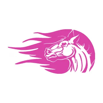 Samolepící dekorace SAMOLEPKA Kůň 073 levá hlava s vlající hřívou (16 - růžová) NA AUTO, NÁLEPKA, FÓLIE, POLEP, TUNING, VLASTNÍ TEXT, TISK, AUTOSAMOLEPKY.cz, POLEPY, OBRÁZEK, LOGO, SAMOLEPKY