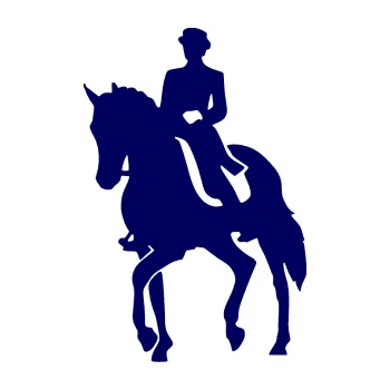 Samolepící dekorace SAMOLEPKA Kůň drezura levá (23 - tmavě modrá) NA AUTO, NÁLEPKA, FÓLIE, POLEP, TUNING, VLASTNÍ TEXT, TISK, AUTOSAMOLEPKY.cz, POLEPY, OBRÁZEK, LOGO, SAMOLEPKY