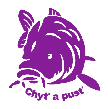 Polep vozidla SAMOLEPKA Kapr 003 chyť a pusť (14 - fialová) NA AUTO, NÁLEPKA, FÓLIE, POLEP, TUNING, VLASTNÍ TEXT, TISK, AUTOSAMOLEPKY.cz, POLEPY, OBRÁZEK, LOGO, SAMOLEPKY