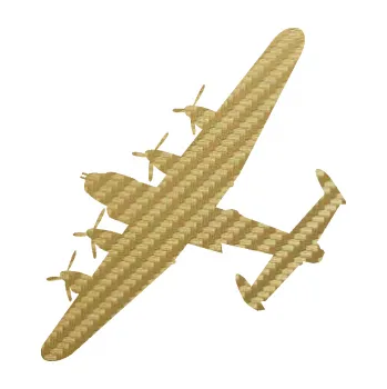 Polep vozidla SAMOLEPKA Letadlo 022 levá bombarder Lancaster (59 - 3D karbon zlatý) NA AUTO, NÁLEPKA, FÓLIE, POLEP, TUNING, VLASTNÍ TEXT, TISK, AUTOSAMOLEPKY.cz, POLEPY, OBRÁZEK, LOGO, SAMOLEPKY