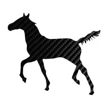 Samolepící dekorace SAMOLEPKA Kůň 011 levá (50 - 3D karbon černý) NA AUTO, NÁLEPKA, FÓLIE, POLEP, TUNING, VLASTNÍ TEXT, TISK, AUTOSAMOLEPKY.cz, POLEPY, OBRÁZEK, LOGO, SAMOLEPKY