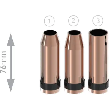 Příslušenství ke svářečce Blumenbecker Prag Příslušenství k hořáku MIG BM 260A Pozice dílu: 3 Hubice 260/400/500A válcová NW17