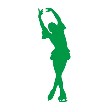 Polep vozidla Krasobruslení 008 levá krasobruslařka (12 - zelená) SAMOLEPKA NA AUTO, NÁLEPKA, FÓLIE, POLEP, TUNING, VLASTNÍ TEXT, TISK, AUTOSAMOLEPKY.cz, POLEPY, OBRÁZEK, LOGO, 3D STICKERS