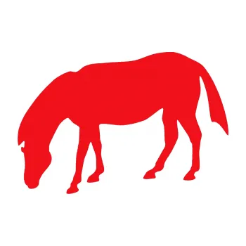 Samolepící dekorace SAMOLEPKA Kůň 006 levá na pastvě (10 - červená) NA AUTO, NÁLEPKA, FÓLIE, POLEP, TUNING, VLASTNÍ TEXT, TISK, AUTOSAMOLEPKY.cz, POLEPY, OBRÁZEK, LOGO, SAMOLEPKY