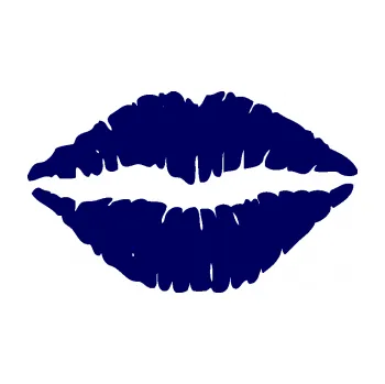 Samolepící dekorace SAMOLEPKA Pusa 001 otisk rtů (23 - tmavě modrá) NA AUTO, NÁLEPKA, FÓLIE, POLEP, TUNING, VLASTNÍ TEXT, TISK, AUTOSAMOLEPKY.cz, POLEPY, OBRÁZEK, LOGO, SAMOLEPKY