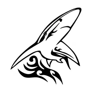 Samolepicí dekorace na vozidlo Animal flames 033 pravá žralok (01 - černá) SAMOLEPKA NA AUTO, NÁLEPKA, FÓLIE, POLEP, TUNING, VLASTNÍ TEXT, TISK, AUTOSAMOLEPKY.cz, POLEPY, OBRÁZEK, LOGO, 3D STICKERS