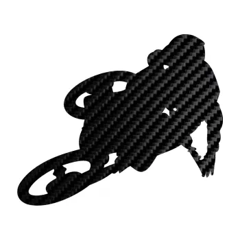 Samolepící dekorace Motorka 026 levá motokros freestyle (50 - 3D karbon černý) SAMOLEPKA NA AUTO, NÁLEPKA, FÓLIE, POLEP, TUNING, VLASTNÍ TEXT, TISK, AUTOSAMOLEPKY.cz, POLEPY, OBRÁZEK, LOGO, 3D STICKERS