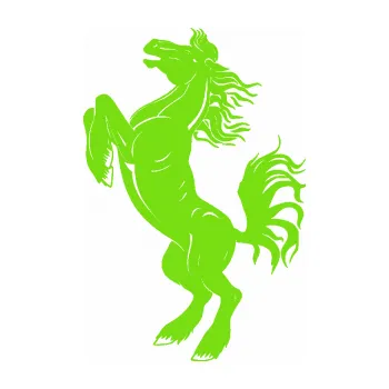 Samolepící dekorace Kůň 045 levá (04 - zelená kawasaki) SAMOLEPKA NA AUTO, NÁLEPKA, FÓLIE, POLEP, TUNING, VLASTNÍ TEXT, TISK, AUTOSAMOLEPKY.cz, POLEPY, OBRÁZEK, LOGO, 3D STICKERS