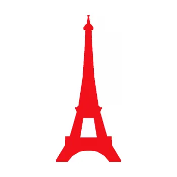 Samolepící dekorace SAMOLEPKA Eifelova věž 001 (10 - červená) NA AUTO, NÁLEPKA, FÓLIE, POLEP, TUNING, VLASTNÍ TEXT, TISK, AUTOSAMOLEPKY.cz, POLEPY, OBRÁZEK, LOGO, SAMOLEPKY