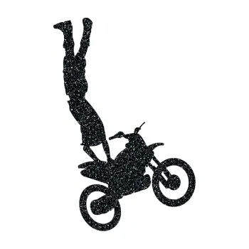 Samolepící dekorace Motorka 019 pravá motokros freestyle akrobacie na motorce (85 - Ultra Metalic černá) SAMOLEPKA NA AUTO, NÁLEPKA, FÓLIE, POLEP, TUNING, VLASTNÍ TEXT, TISK, AUTOSAMOLEPKY.cz, POLEPY, OBRÁZEK, LOGO, 3D STICKERS