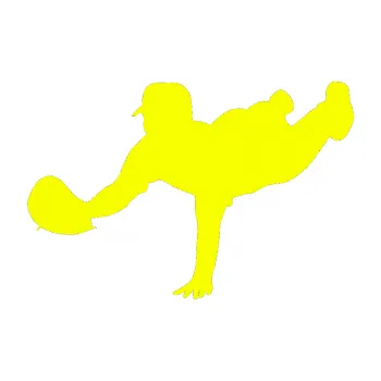 Samolepicí dekorace na vozidlo Baseball 016 levá (70 - Fluorescentní žlutá) SAMOLEPKA NA AUTO, NÁLEPKA, FÓLIE, POLEP, TUNING, VLASTNÍ TEXT, TISK, AUTOSAMOLEPKY.cz, POLEPY, OBRÁZEK, LOGO, 3D STICKERS