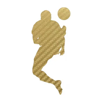 Samolepicí dekorace na vozidlo Fotbalista 033 pravá (59 - 3D karbon zlatý) SAMOLEPKA NA AUTO, NÁLEPKA, FÓLIE, POLEP, TUNING, VLASTNÍ TEXT, TISK, AUTOSAMOLEPKY.cz, POLEPY, OBRÁZEK, LOGO, 3D STICKERS