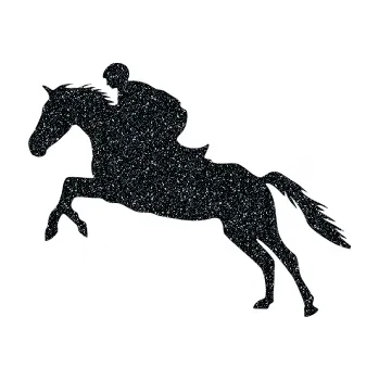 Samolepící dekorace SAMOLEPKA Kůň 019 levá jezdec v sedle (85 - Ultra Metalic černá) NA AUTO, NÁLEPKA, FÓLIE, POLEP, TUNING, VLASTNÍ TEXT, TISK, AUTOSAMOLEPKY.cz, POLEPY, OBRÁZEK, LOGO, SAMOLEPKY