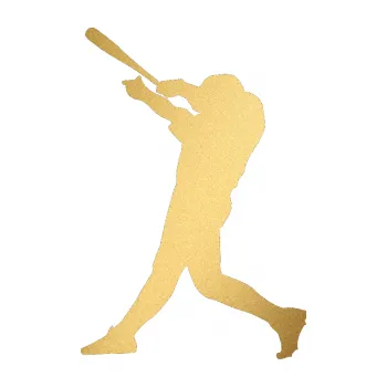 Samolepicí dekorace na vozidlo Baseball 011 levá (43 - zlatá metalíza) SAMOLEPKA NA AUTO, NÁLEPKA, FÓLIE, POLEP, TUNING, VLASTNÍ TEXT, TISK, AUTOSAMOLEPKY.cz, POLEPY, OBRÁZEK, LOGO, 3D STICKERS