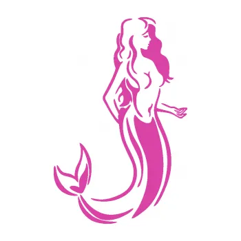 Samolepící dekorace Mořská panna 002 pravá (16 - růžová) SAMOLEPKA NA AUTO, NÁLEPKA, FÓLIE, POLEP, TUNING, VLASTNÍ TEXT, TISK, AUTOSAMOLEPKY.cz, POLEPY, OBRÁZEK, LOGO, 3D STICKERS