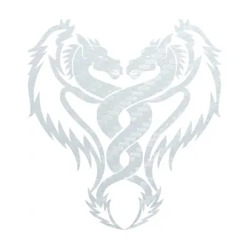 Polep vozidla SAMOLEPKA Kapota 039 dvojitý drak (51 - 3D karbon bílý) NA AUTO, NÁLEPKA, FÓLIE, POLEP, TUNING, VLASTNÍ TEXT, TISK, AUTOSAMOLEPKY.cz, POLEPY, OBRÁZEK, LOGO, SAMOLEPKY