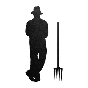 Samolepící dekorace SAMOLEPKA Farmář 001 pravá (63 - škrábaný kov černý) NA AUTO, NÁLEPKA, FÓLIE, POLEP, TUNING, VLASTNÍ TEXT, TISK, AUTOSAMOLEPKY.cz, POLEPY, OBRÁZEK, LOGO, SAMOLEPKY